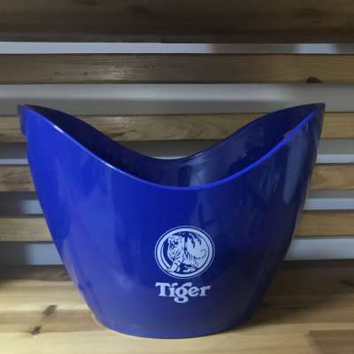 Best sale high quality clear plastic ice bucket  for beer PS shoe shaped  double handle 3.5L  Plastic Beer Ice Bucke