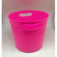 6L round PP plastic ice bucket double handle  plastic ice bucket