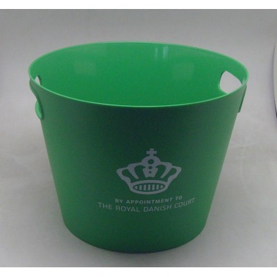 7L round PP plastic ice bucket double handle  plastic ice bucket